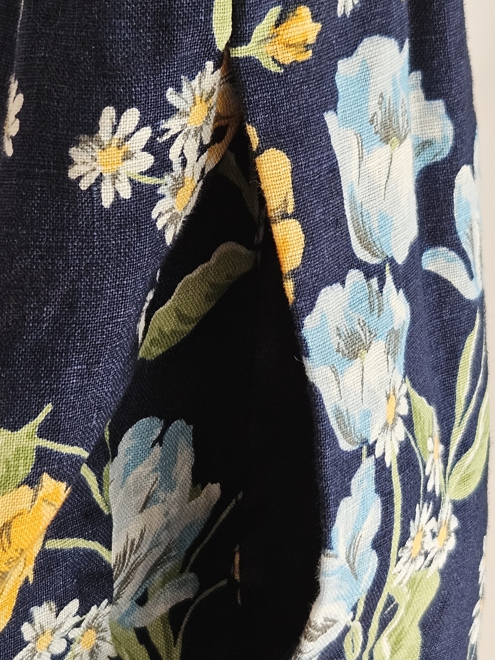 Draper James Floral Linen Square Neck Dress with Pockets Size 6 - Picture 11 of 16